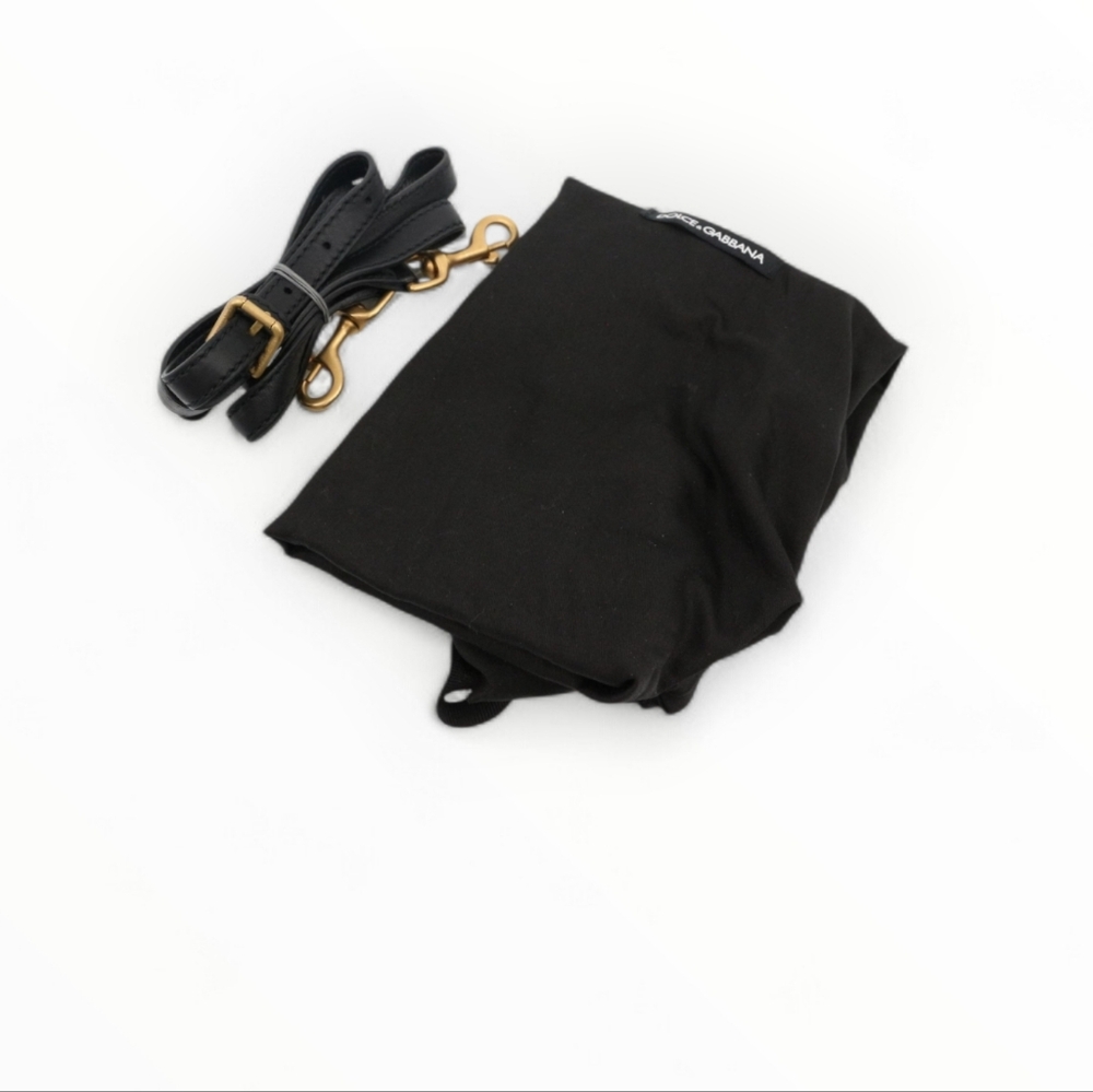 Dolce & Gabbana Black Lace & Beige Crossbody Bag with Gold Hardware authentic - Picture 2 of 13